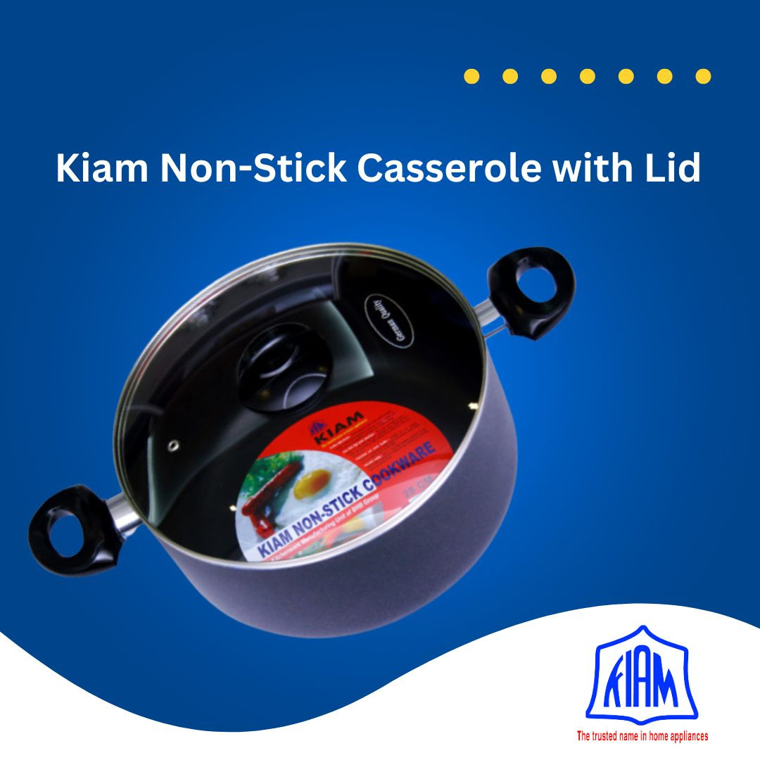 Kiam Non-Stick Casserole with Glass Lid