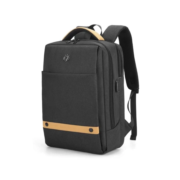 Golden Wolf – GB00378 | Premium Quality Professional Laptop And Travel Backpack – Black