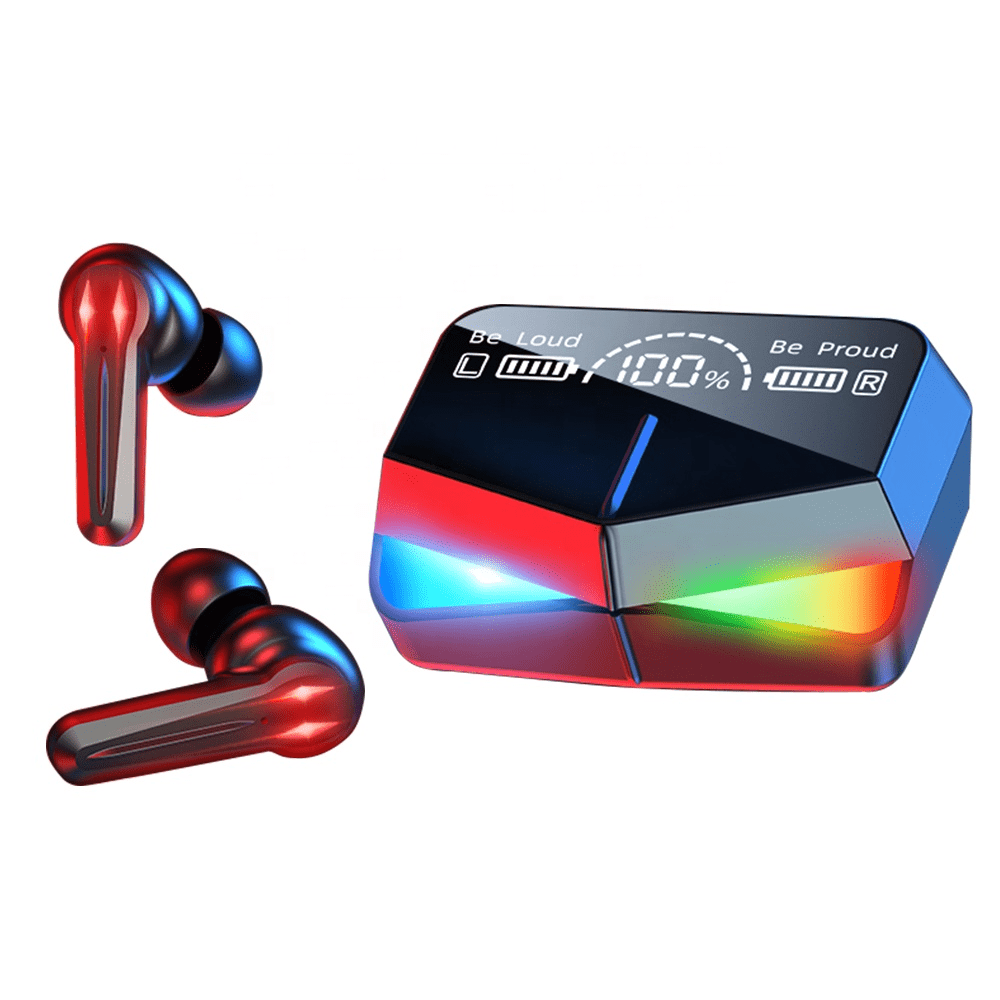 M28 TWS Wireless Earbuds Type-c LED Display Stereo Low Latency Heavy Bass HIFI Music Bluetooth Earphone Smart Touch Control Waterproof Sport Headset with Mic