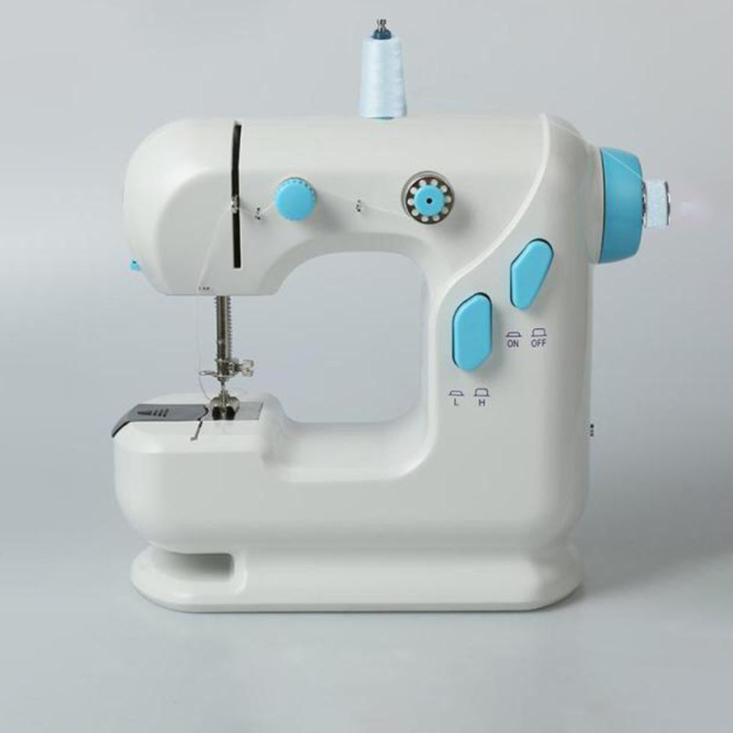 306 Portable Dual Speed Mini Sewing Machine Double Thread & Speed with Cutter & Light Auto-rewind Foot Pedal