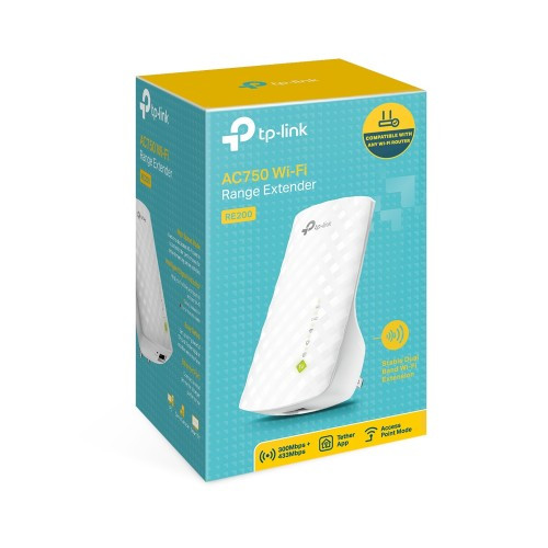 TP-Link  RE200 AC750 Wi-Fi Wall Plugged Range Extender ( Warranty 1-Year )