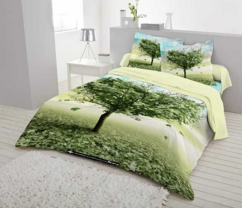 Tree Design King Size Bed Sheet