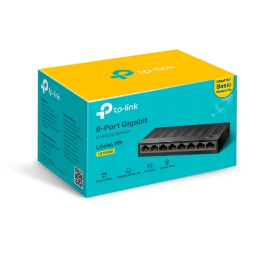 TP-Link LS108G LiteWave 8-Port Gigabit Desktop Switch( Warranty 1-Year )