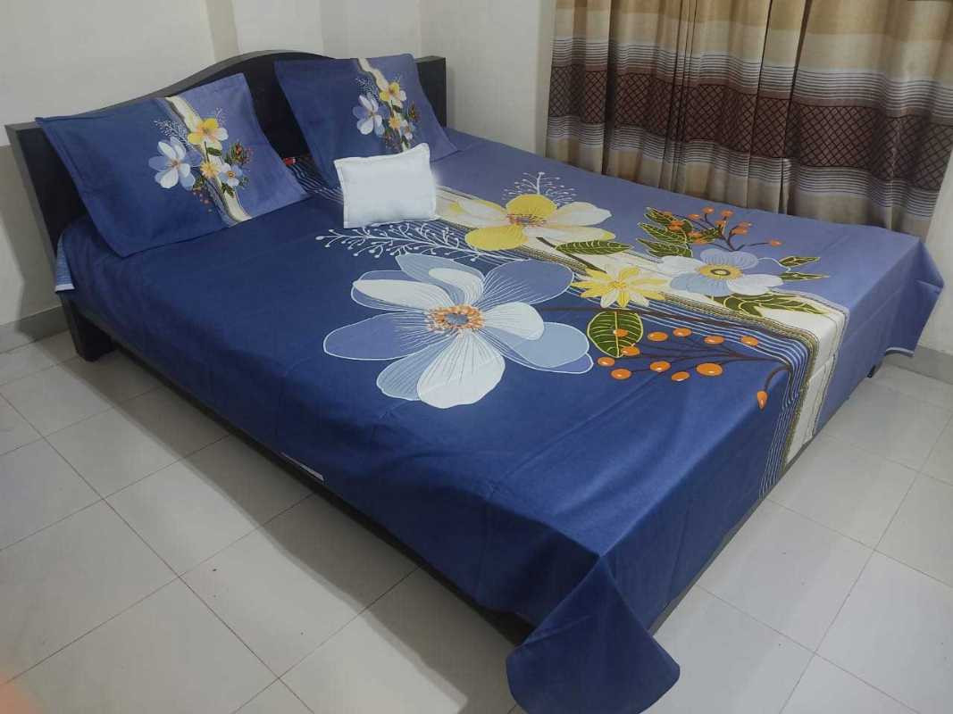 Unique Design Double Size Cotton Bed Sheet