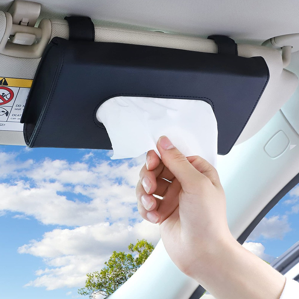 Car sun visor tissue box holder tissue box holder for car : Car sun visor tissue paper holder dispenser box 23.0 x 11.5 x 3.8cm(LxWxH)