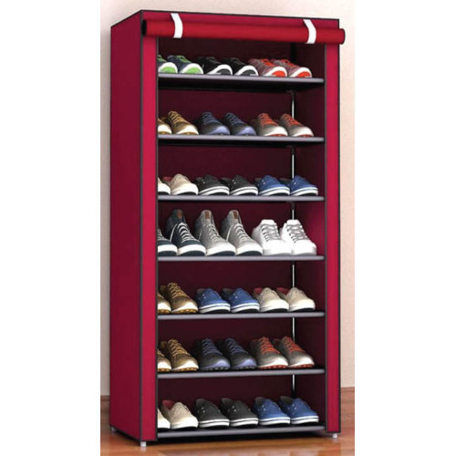 7-Layer Folding Cloth Shoe Rack