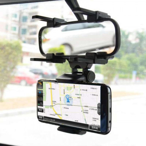 360 Rotating Smartphone Holder for Car Mirror