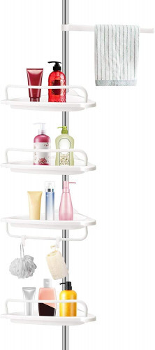 4 Layer Adjustable Bathroom Corner Shelf