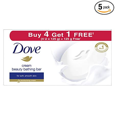 Dove Cream Beauty Bathing Bar 125 g (Buy 4 Get 1 Free)