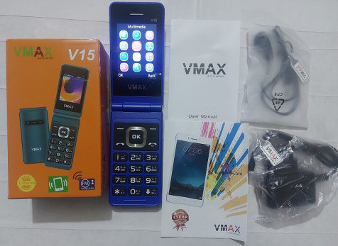 VMAX V15 FOLDING PHONE DUAL SIM WITH WARRANTY