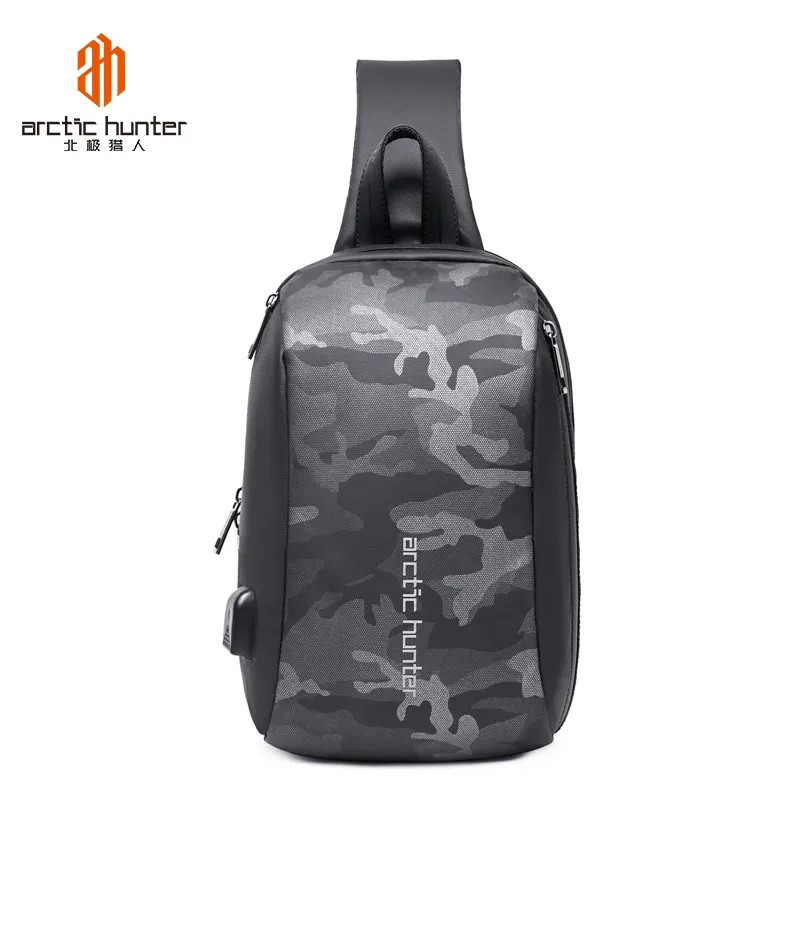 ARCTIC HUNTER XB00081 I-FLASH NEW SIDE BAG MESSENGER OUTDOOR SHOULDER CHEST CUSTOM CROSSBODY BAG WATERPROOF USB MINI ANTI THEFT SLING BAG