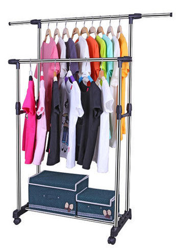 Double Pole Telescopic Cloth Rack