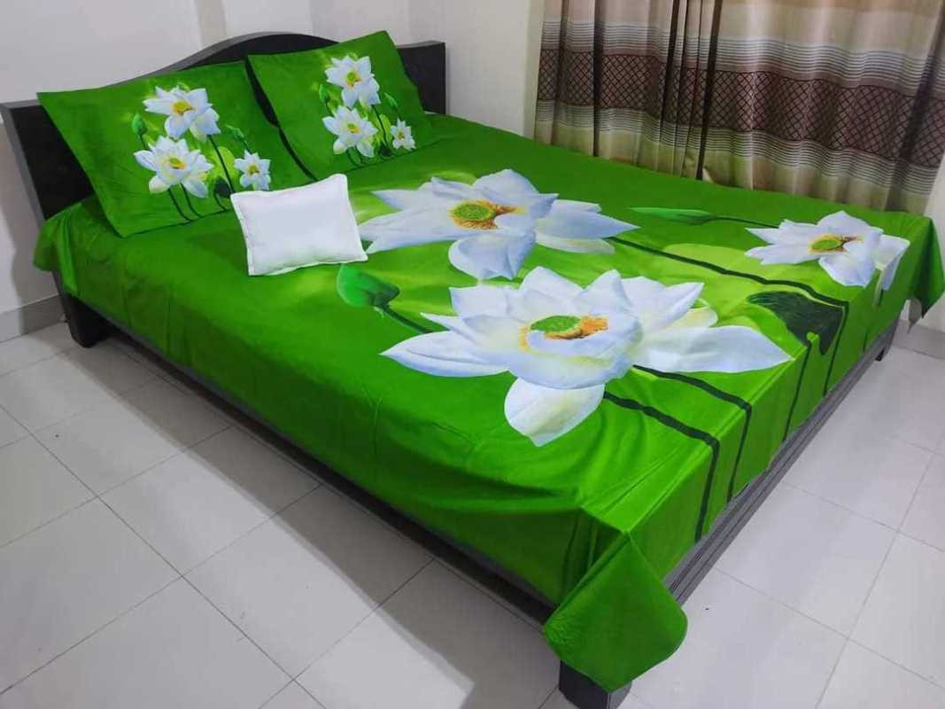 Lotus Design King Size Bed Sheet