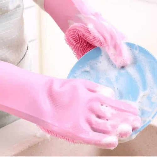 Magic Silicone Dishwashing Hand Gloves