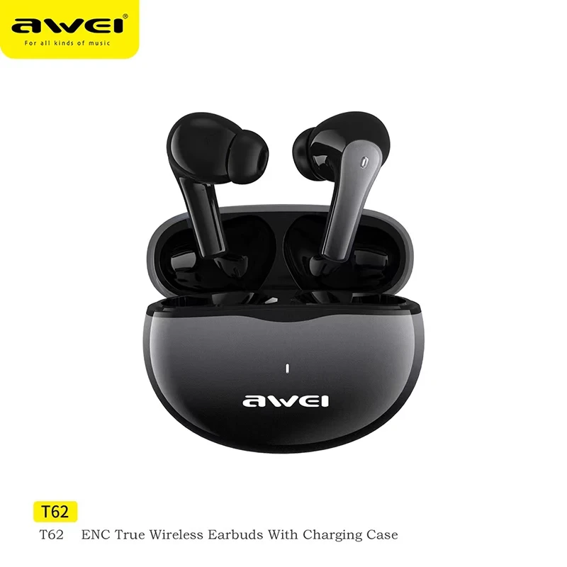 AWEI T62 BLUETOOTH TWS DOUBLE MIC ENC WIRELESS EARBUDS