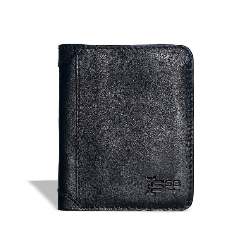 Black (Cute Er Dibba) Short Leather Wallet SB-W18