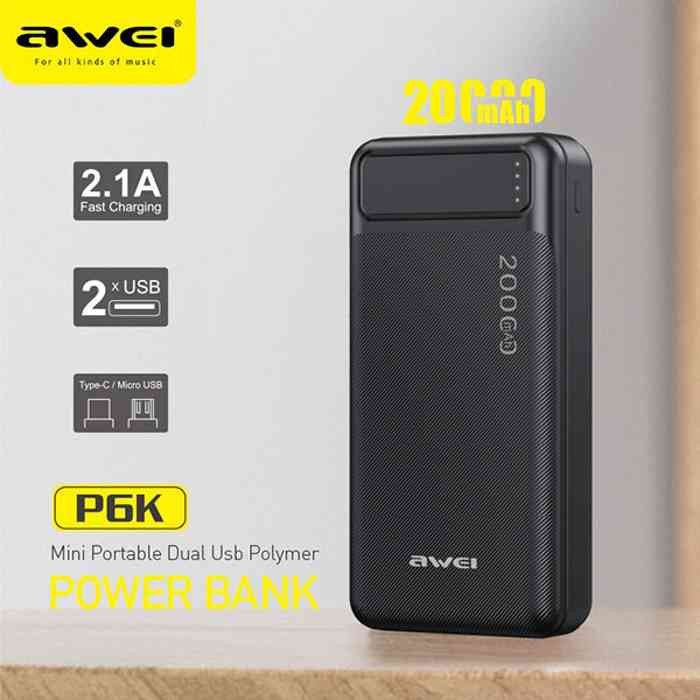 Awei p6k 20000mh POWER BANK