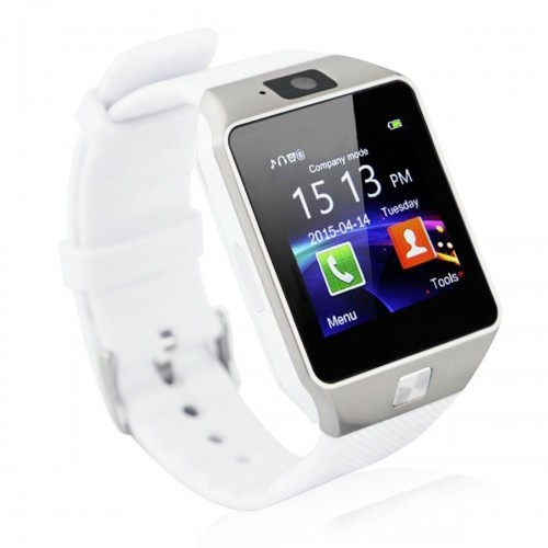 DZ09 Sim , Memory and Bluetooth Supported Touch Smartwatch- White colour