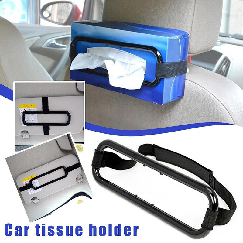 Car Sun Visor Seat Back Plastic Tissue Box Holder Paper Napkin Bracket