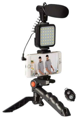 AY-49 Video Making Tripod Kit with Mic