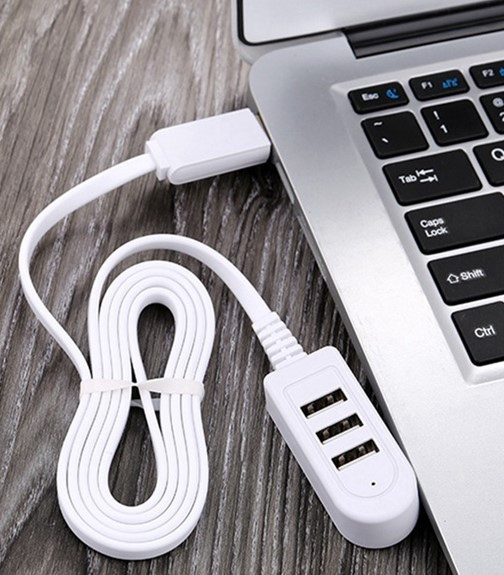 3 USB Extension Cord 1.2m Splitter for Laptop PC Computer Cable Data Charger Phone Hub 3A Adapter