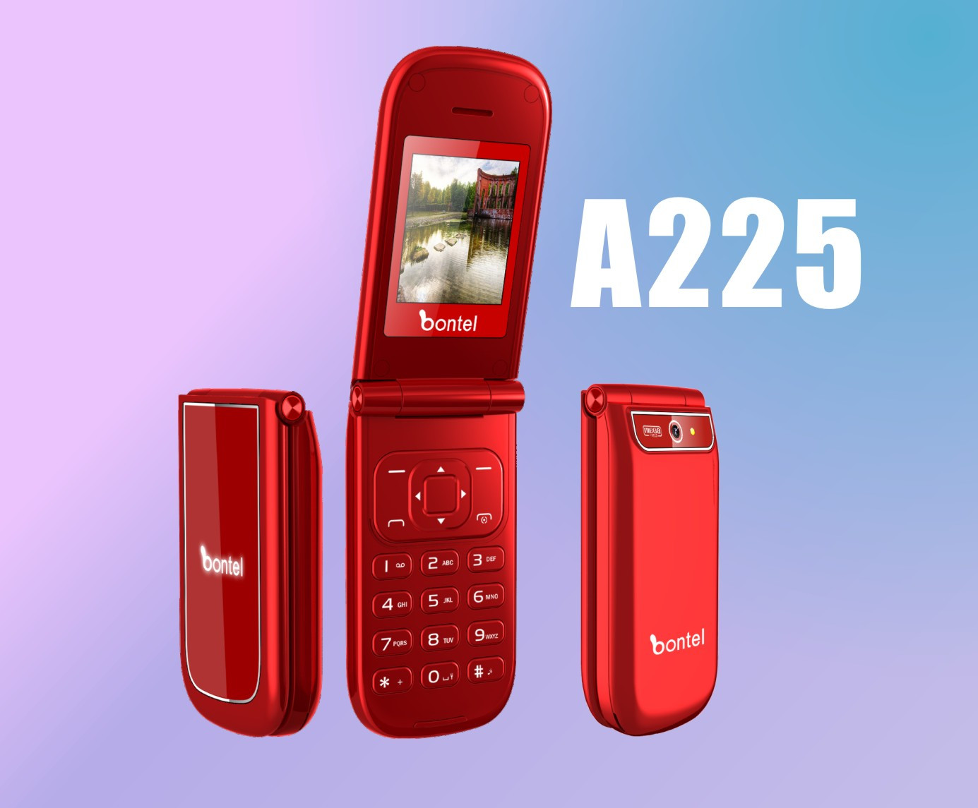 BONTEL A225 STYLIES FOLDING PHONE DUAL SIM