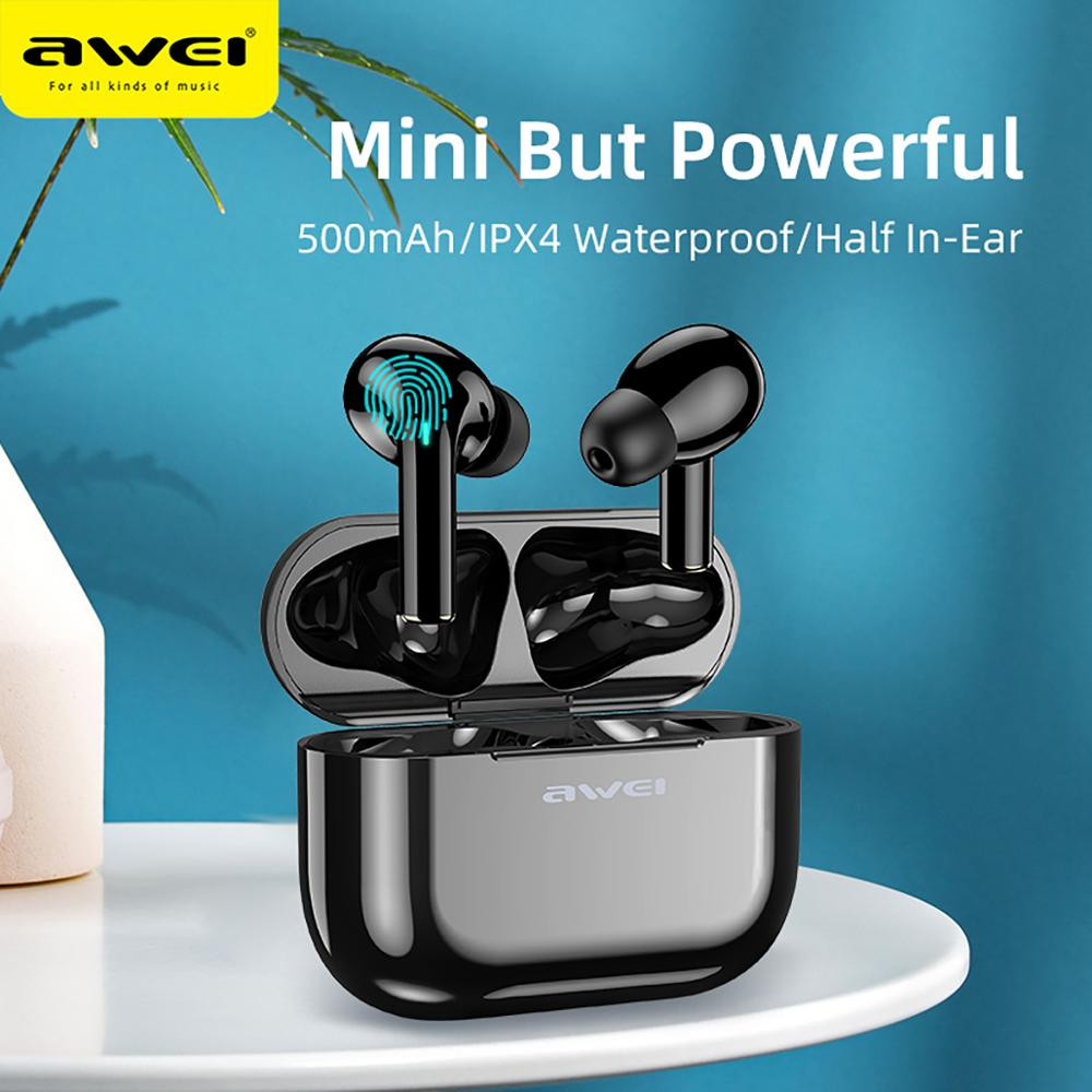 AWEI T29 True Wireless Bluetooth Earphones with Mic and Charging Case AIRBUDS