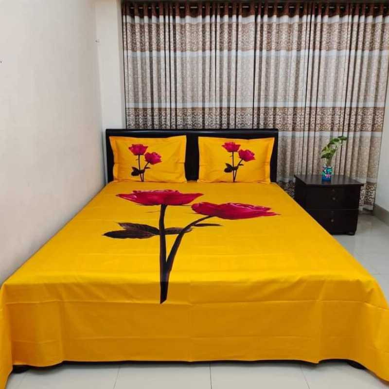 Yellow Color King Size Bed Sheet