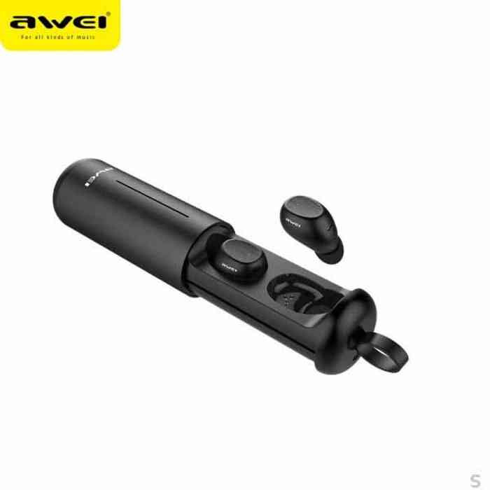 AWEI T55 TWS Wireless Bluetooth Earbuds In-ear Noise Canceling Gaming Headset With Mic AIRBUDS