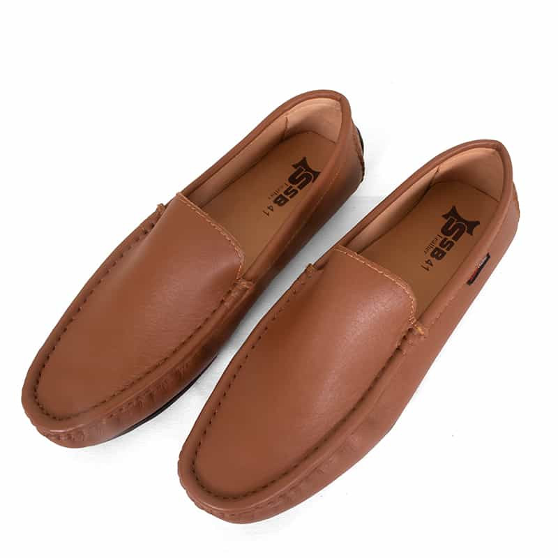 Tan Color Leather Loafers for Men SB-S127