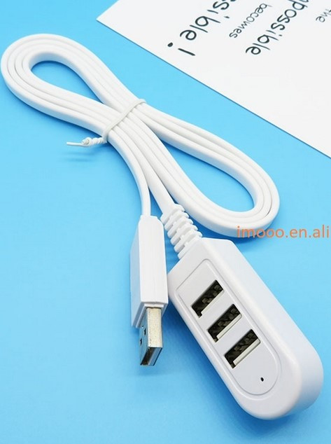 3 USB Extension Cord 1.2m Splitter for Laptop PC Computer Cable Data Charger Phone Hub 3A Adapter