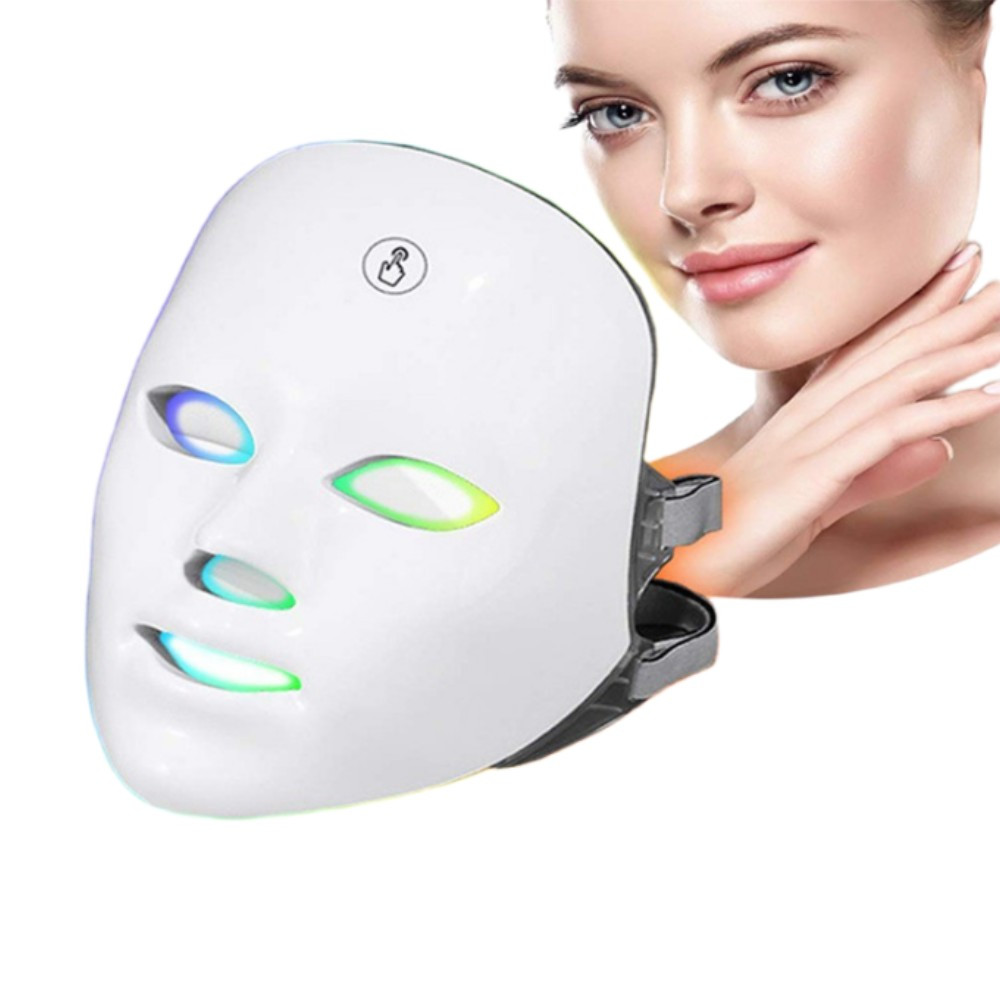 KKS Skin Rejuvenation Anti Acne Wrinkle Removal LED Face Mask Photon Therapy USB Charge 7Colors LED Facial Mask