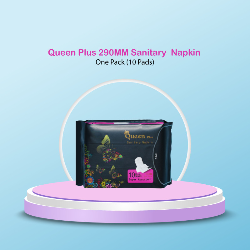 Queen Plus 290MM Sanitary Napkin - One Pack (10 Pads)