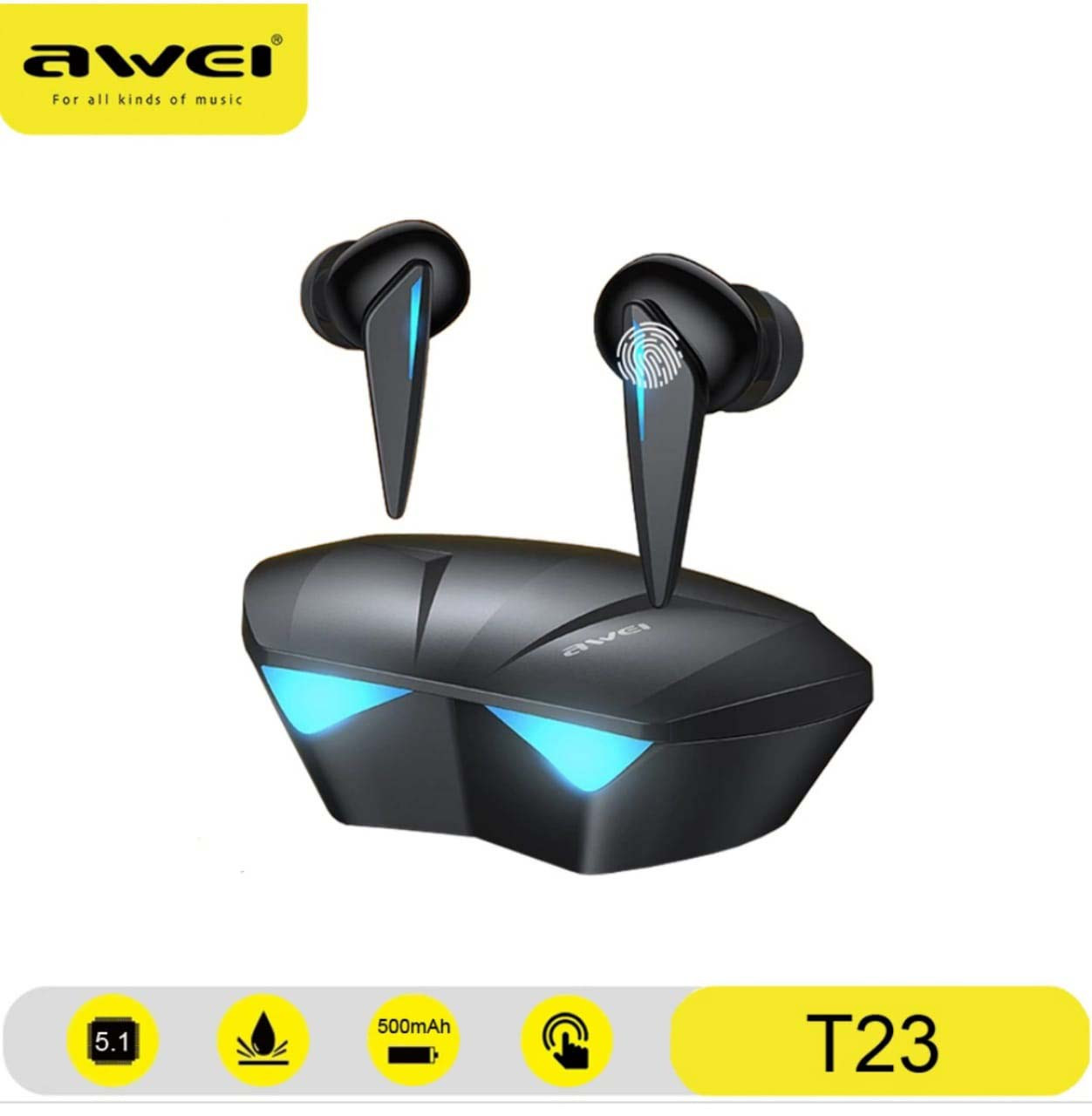 Awei T23 TWS Gaming Wireless Bluetooth Earbuds