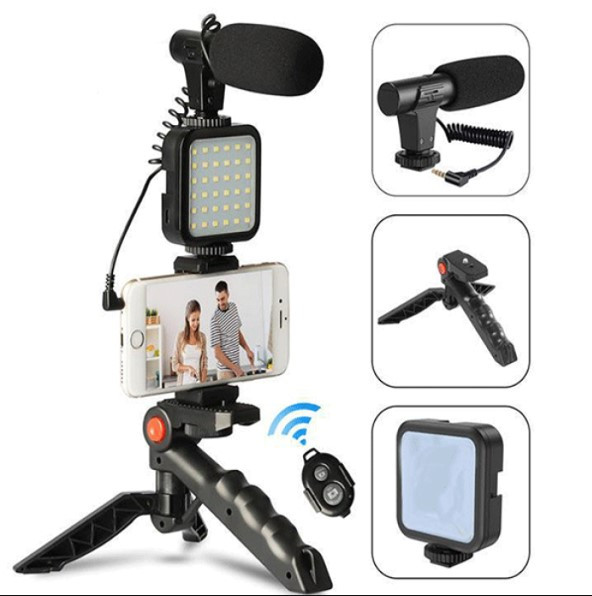 AY-49 Video Making Tripod Kit with Mic