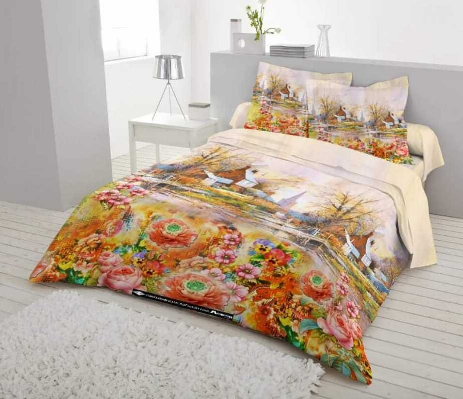 Scenery Design King Size Bed Sheet Set