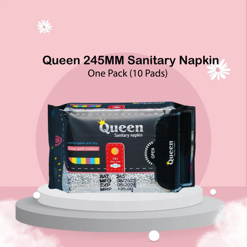 Queen 245MM Sanitary Napkin - One Pack (10 Pads)