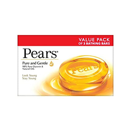 Pears Pure and Gentle Soap Bar, 125g (Pack of 3)