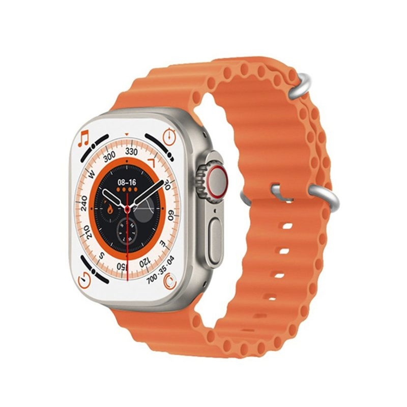 Newest T800 Ultra Smartwatch Series 8 with Wireless Charging- Orange