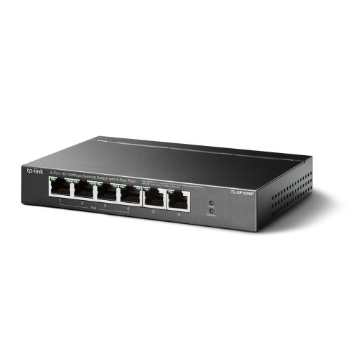 TP-Link TL-SF1006P 6-Port 10/100 Mbps Desktop Switch with 4-Port PoE+ ( Warranty 2-Years )