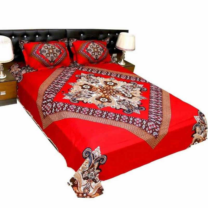 Red Color King Size Bed Sheet