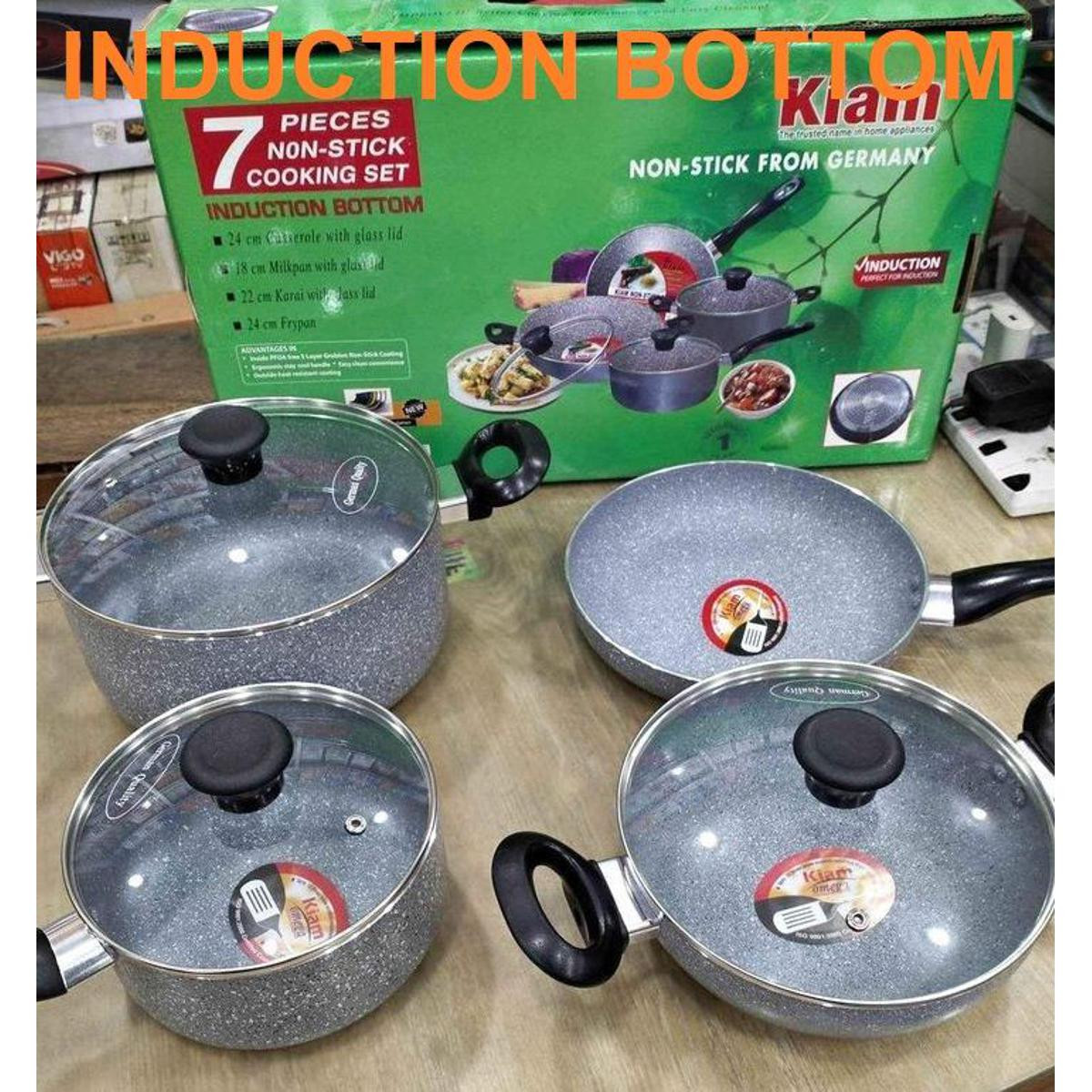 Kiam Non Stick 7 Pcs Cookware Set IB (Induction Bottom)