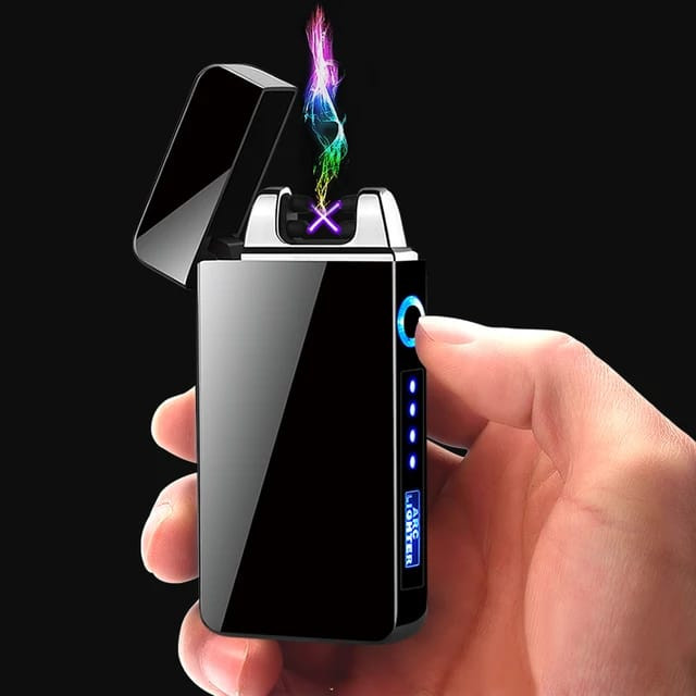 flameless rechargeable lighter dual arc lighter electric USB rechargeable cigarette lighter