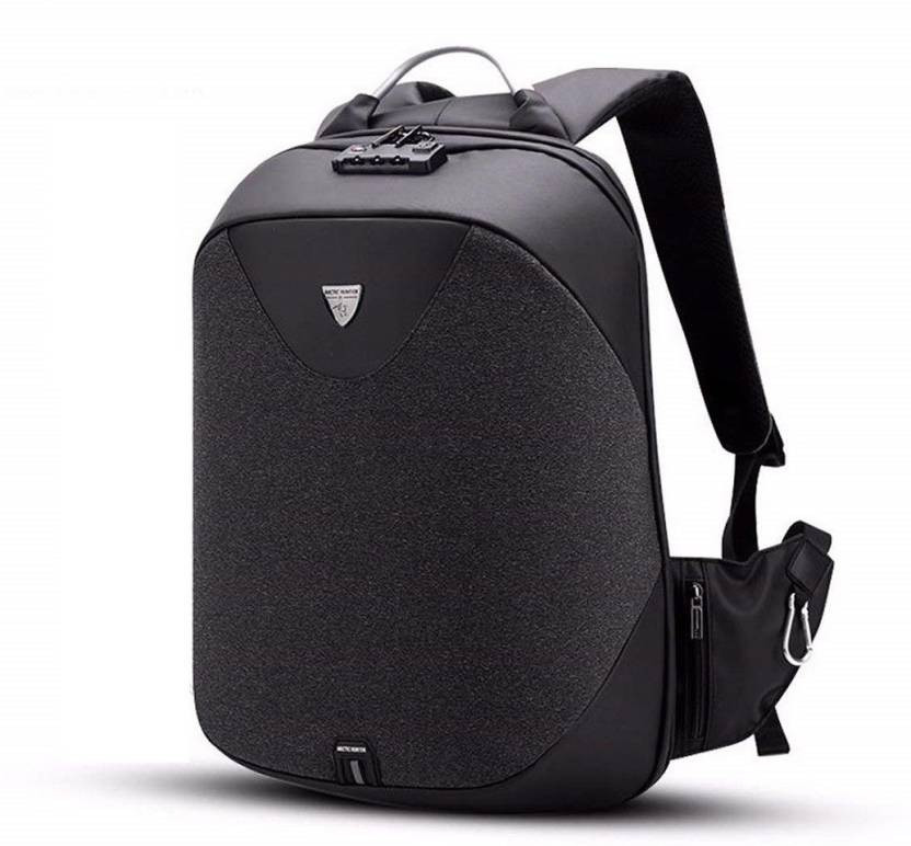 ARCTIC HUNTER B00208 Water-repellent Anti-Theft Laptop And Travel Backpack With USB Charging Port in Color Black