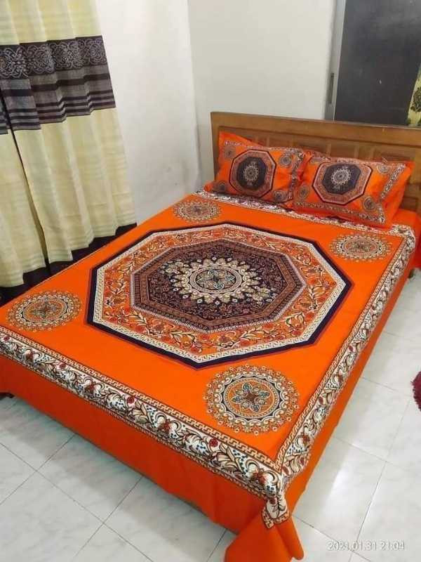 Orange Color Bed Sheet