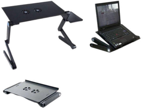 Aluminum Foldable Laptop Stand with Mouse Tray