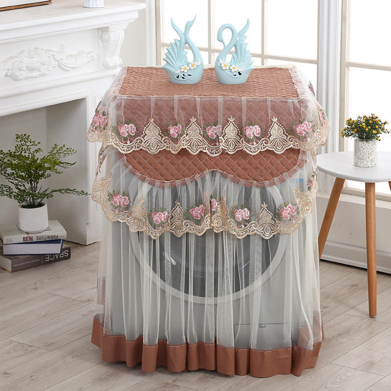 Lace Ruffles Floral Washing Machine Cover